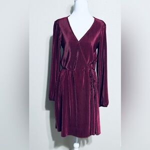 Fred David Deep Burgundy Long Sleeve Dress (M)